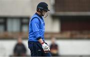 25 May 2021; Kevin O'Brien of Leinster Lightning reacts after being caught out during the Cricket Ireland InterProvincial Cup 2021 match between North West Warriors and Leinster Lightning at Eglinton Cricket Club in Derry. Photo by David Fitzgerald/Sportsfile