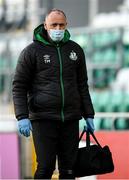 24 May 2021; Shamrock Rovers physiotherapist Tony McCarthy during the SSE Airtricity League Premier Division match between Shamrock Rovers and Sligo Rovers at Tallaght Stadium in Dublin. Photo by Stephen McCarthy/Sportsfile