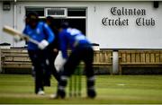 25 May 2021; Club signage is seen during the Cricket Ireland InterProvincial Cup 2021 match between North West Warriors and Leinster Lightning at Eglinton Cricket Club in Derry. Photo by David Fitzgerald/Sportsfile
