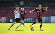 24 May 2021; Liam Burt of Bohemians in action against Cameron Dummigan of Dundalk during the SSE Airtricity League Premier Division match between Bohemians and Dundalk at Dalymount Park in Dublin. Photo by Seb Daly/Sportsfile