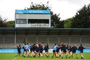 23 May 2021; Dublin players warm-up before the Lidl Ladies Football National League Division 1B Round 1 match between Dublin and Waterford at Parnell Park in Dublin. Photo by Ben McShane/Sportsfile