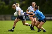 23 May 2021; Maria Delahunty of Waterford and Martha Byrne of Dublin during the Lidl Ladies Football National League Division 1B Round 1 match between Dublin and Waterford at Parnell Park in Dublin. Photo by Ben McShane/Sportsfile