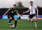 21 May 2021; Graham Burke of Shamrock Rovers and Michael Duffy of Dundalk during the SSE Airtricity League Premier Division match between Dundalk and Shamrock Rovers at Oriel Park in Dundalk, Louth. Photo by Ben McShane/Sportsfile