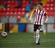 24 May 2021; Ciarán Coll of Derry City during the SSE Airtricity League Premier Division match between Derry City and St Patrick's Athletic at Ryan McBride Brandywell Stadium in Derry. Photo by David Fitzgerald/Sportsfile