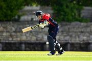 27 May 2021; James McCollum of Northern Knights bats during the Cricket Ireland InterProvincial Cup 2021 match between Munster Reds and Northern Knights at Pembroke Cricket Club in Dublin. Photo by Harry Murphy/Sportsfile
