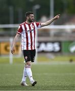 24 May 2021; Daniel Lafferty of Derry City during the SSE Airtricity League Premier Division match between Derry City and St Patrick's Athletic at Ryan McBride Brandywell Stadium in Derry. Photo by David Fitzgerald/Sportsfile