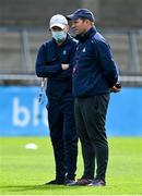 22 May 2021; Dublin selector Liam Cronin, left, and Gavin Keary before the Allianz Hurling League Division 1 Round 3 match between Dublin and Antrim in Parnell Park in Dublin. Photo by Brendan Moran/Sportsfile
