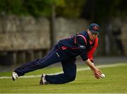 27 May 2021; John Matchett of Northern Knights fields during the Cricket Ireland InterProvincial Cup 2021 match between Munster Reds and Northern Knights at Pembroke Cricket Club in Dublin. Photo by Harry Murphy/Sportsfile