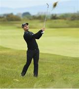 27 May 2021; Moritz Lampert of Germany plays a shot from the rough on the 7th hole during day one of the Irish Challenge Golf at Portmarnock Golf Links in Dublin. Photo by Ramsey Cardy/Sportsfile