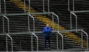 23 May 2021; Laois selector Francis Forde looks on from the terrace during the Allianz Hurling League Division 1 Group B Round 3 match between Laois and Clare at MW Hire O'Moore Park in Portlaoise, Laois. Photo by Piaras Ó Mídheach/Sportsfile