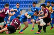 28 May 2021; Dan Sheehan of Leinster A is tackled by Eoin de Buitlear of Ireland U20 during the match between Ireland U20 and Leinster A at Energia Park in Dublin. Photo by Ramsey Cardy/Sportsfile