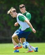 28 May 2021; Ryan Johansson and Conor Grant, right, during a Republic of Ireland U21 training session in Marbella, Spain. Photo by Stephen McCarthy/Sportsfile