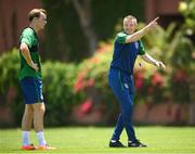 28 May 2021; Manager Jim Crawford and Ryan Johansson during a Republic of Ireland U21 training session in Marbella, Spain. Photo by Stephen McCarthy/Sportsfile