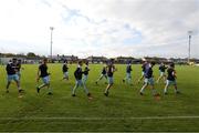 28 May 2021; Cobh Ramblers players during the warm-up ahead of the SSE Airtricity League First Division match between Cobh Ramblers and Cork City at St Colman's Park in Cobh, Cork. Photo by Michael P Ryan/Sportsfile