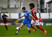 28 May 2021; Karl O’Sullivan of Finn Harps in action against Walter Figueira of Sligo Rovers during the SSE Airtricity League Premier Division match between Finn Harps and Sligo Rovers at Finn Park in Ballybofey, Donegal. Photo by David Fitzgerald/Sportsfile