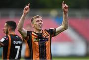 28 May 2021; David McMillan of Dundalk celebrates after scoring his side's second goal during the SSE Airtricity League Premier Division match between St Patrick's Athletic and Dundalk at Richmond Park in Dublin. Photo by Seb Daly/Sportsfile