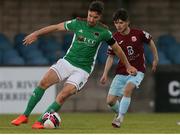 28 May 2021; Gearóid Morrissey of Cork City in action against Chris O'Reilly of Cobh Ramblers during the SSE Airtricity League First Division match between Cobh Ramblers and Cork City at St Colman's Park in Cobh, Cork. Photo by Michael P Ryan/Sportsfile