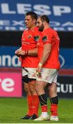 28 May 2021; CJ Stander and James Cronin of Munster after the Guinness PRO14 Rainbow Cup match between Munster and Cardiff Blues at Thomond Park in Limerick. Photo by Matt Browne/Sportsfile