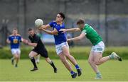 29 May 2021; Eoin Darcy of Wicklow in action against Robert Childs of Limerick during the Allianz Football League Division 3 South Round 3 match between Wicklow and Limerick at County Grounds in Aughrim, Wicklow. Photo by Matt Browne/Sportsfile