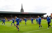 29 May 2021; Waterford players warm-up prior to the SSE Airtricity League Premier Division match between Bohemians and Waterford at Dalymount Park in Dublin. Photo by Ramsey Cardy/Sportsfile