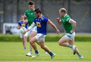 29 May 2021; Dave Devereux of Wicklow in action against Adrian Enright of Limerick during the Allianz Football League Division 3 South Round 3 match between Wicklow and Limerick at County Grounds in Aughrim, Wicklow. Photo by Matt Browne/Sportsfile
