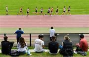 29 May 2021; Spectators watch the Men's 1500m B event during the Belfast Irish Milers' Meeting at Mary Peters Track in Belfast. Photo by Sam Barnes/Sportsfile