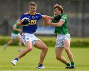 29 May 2021; JP Hurley of Wicklow in action against Danny Neville of Limerick during the Allianz Football League Division 3 South Round 3 match between Wicklow and Limerick at County Grounds in Aughrim, Wicklow. Photo by Matt Browne/Sportsfile