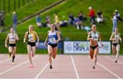 29 May 2021; Phil Healy of WIT Vikings, Waterford, third from left, on her way to winning the Women's 400m A event, ahead of Sophie Becker of Raheny Shamrock AC, Dublin, second from right, who finished second, during the Belfast Irish Milers' Meeting at Mary Peters Track in Belfast. Photo by Sam Barnes/Sportsfile