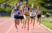 29 May 2021; Kelly Neely of City of Lisburn AC, Down, centre, on her way to winning the Women's 800m B event, ahead of Cara Laverty of Finn Valley AC, Donegal, during the Belfast Irish Milers' Meeting at Mary Peters Track in Belfast. Photo by Sam Barnes/Sportsfile