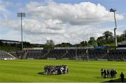 29 May 2021; Cavan players huddle after the Allianz Football League Division 3 North Round 3 match between Cavan and Derry at Kingspan Breffni in Cavan. Photo by Harry Murphy/Sportsfile