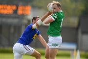 29 May 2021; Adrian Enright of Limerick in action against Dave Devereux of Wicklow during the Allianz Football League Division 3 South Round 3 match between Wicklow and Limerick at County Grounds in Aughrim, Wicklow. Photo by Matt Browne/Sportsfile