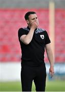 29 May 2021; Longford Town manager Daire Doyle reacts after his side conceded a late goal during the SSE Airtricity League Premier Division match between Longford Town and Shamrock Rovers at Bishopsgate in Longford. Photo by Seb Daly/Sportsfile
