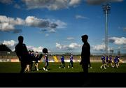 29 May 2021; Monaghan players warm up prior to the Allianz Football League Division 1 North Round 3 match between Monaghan and Tyrone at Healy Park in Omagh, Tyrone. Photo by David Fitzgerald/Sportsfile