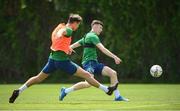 29 May 2021; Conor Grant and Oisin McEntee, left, during a Republic of Ireland U21 training session in Marbella, Spain. Photo by Stephen McCarthy/Sportsfile