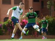 29 May 2021; Conor Coventry and Conor Grant, right, during a Republic of Ireland U21 training session in Marbella, Spain. Photo by Stephen McCarthy/Sportsfile