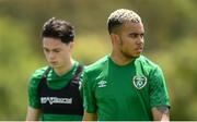 29 May 2021; Tyreik Wright and Louie Watson, left, during a Republic of Ireland U21 training session in Marbella, Spain. Photo by Stephen McCarthy/Sportsfile