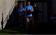29 May 2021; Sinead Aherne of Dublin leads her side out to the pitch before the Lidl Ladies National Football League Division 1B Round 1 match between Cork and Dublin at Páirc Ui Chaoimh in Cork. Photo by Eóin Noonan/Sportsfile