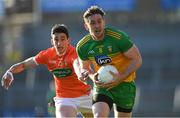 29 May 2021; Hugh McFadden of Donegal in action against Rory Grugan of Armagh during the Allianz Football League Division 1 North Round 3 match between Armagh and Donegal at the Athletic Grounds in Armagh. Photo by Piaras Ó Mídheach/Sportsfile