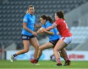 29 May 2021; Sinead Aherne of Dublin in action against Shauna Kelly of Cork during the Lidl Ladies National Football League Division 1B Round 1 match between Cork and Dublin at Páirc Ui Chaoimh in Cork. Photo by Eóin Noonan/Sportsfile