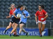 29 May 2021; Hannah Tyrrell of Dublin in action against Róisín Phelan of Cork during the Lidl Ladies National Football League Division 1B Round 1 match between Cork and Dublin at Páirc Ui Chaoimh in Cork. Photo by Eóin Noonan/Sportsfile