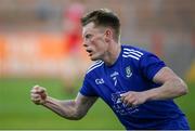 29 May 2021; Ryan McAnespie of Monaghan celebrates after scoring a point to equalise the game during the Allianz Football League Division 1 North Round 3 match between Tyrone and Monaghan at Healy Park in Omagh, Tyrone. Photo by Philip Fitzpatrick/Sportsfile