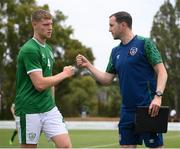 30 May 2021; Republic of Ireland assistant manager John O'Shea and Mark McGuinness during the U21 international friendly match between Switzerland and Republic of Ireland at Dama de Noche Football Centre in Marbella, Spain. Photo by Stephen McCarthy/Sportsfile