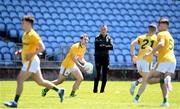 30 May 2021; Meath manager Andy McEntee watches his players warm up before the Allianz Football League Division 2 North Round 3 match between Mayo and Meath at Elverys MacHale Park in Castlebar, Mayo. Photo by Sam Barnes/Sportsfile