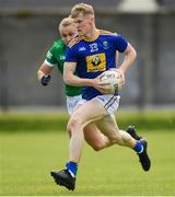 29 May 2021; Kevin Quinn of Wicklow in action against Gordan Brown of Limerick during the Allianz Football League Division 3 South Round 3 match between Wicklow and Limerick at County Grounds in Aughrim, Wicklow. Photo by Matt Browne/Sportsfile