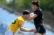 30 May 2021; Lee Keegan of Mayo in action against Bryan McMahon of Meath during the Allianz Football League Division 2 North Round 3 match between Mayo and Meath at Elverys MacHale Park in Castlebar, Mayo. Photo by Sam Barnes/Sportsfile