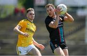 30 May 2021; Darren McHale of Mayo in action against Cathal Hickey of Meath during the Allianz Football League Division 2 North Round 3 match between Mayo and Meath at Elverys MacHale Park in Castlebar, Mayo. Photo by Sam Barnes/Sportsfile