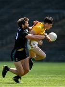 30 May 2021; Seamus Lavin of Meath is tackled by Aidan O'Shea of Mayo during the Allianz Football League Division 2 North Round 3 match between Mayo and Meath at Elverys MacHale Park in Castlebar, Mayo. Photo by Sam Barnes/Sportsfile