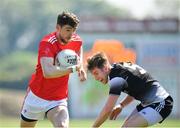 30 May 2021; Ciaran Downey of Louth in action against Keelan Cawley of Sligo during the Allianz Football League Division 4 North Round 3 match between Louth and Sligo at Geraldines Club in Haggardstown, Louth. Photo by Seb Daly/Sportsfile