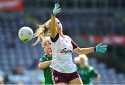 30 May 2021; Ailish Morrissey of Galway in action against Aine Lynn of Westmeath during the Lidl Ladies National Football League Division 1A Round 2 match between Galway and Westmeath at Pearse Stadium in Galway. Photo by Eóin Noonan/Sportsfile