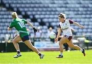 30 May 2021; Emma Reaney of Galway in action against Fiona Claffey of Westmeath during the Lidl Ladies National Football League Division 1A Round 2 match between Galway and Westmeath at Pearse Stadium in Galway. Photo by Eóin Noonan/Sportsfile
